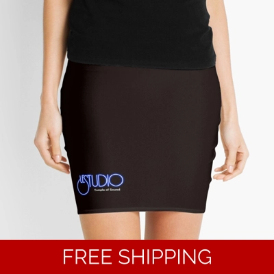 Mini Skirt Black Original White & Blue logo TOS